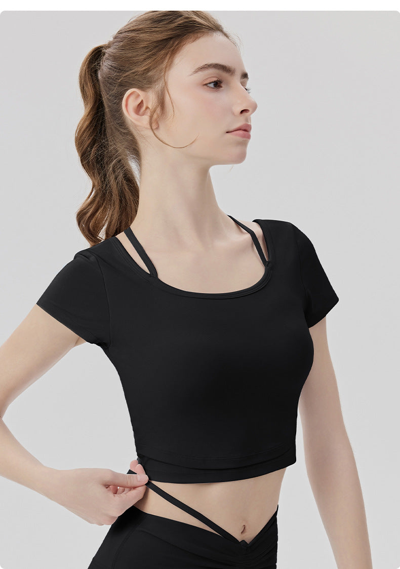 01/2026 Cooling Yoga Set Two-Piece Set with High-End Feel, Padded Bra, Pilates, Nude Comfort Fitness Wear Sports Set for Women