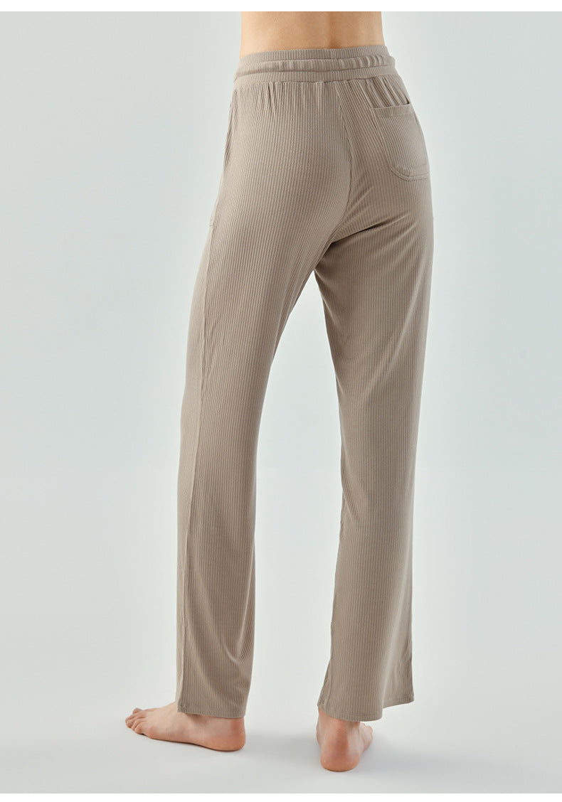 2023.08  sports pants women's high-waist casual loose straight wide-leg pants drape quick-drying dance aerobics fitness pants