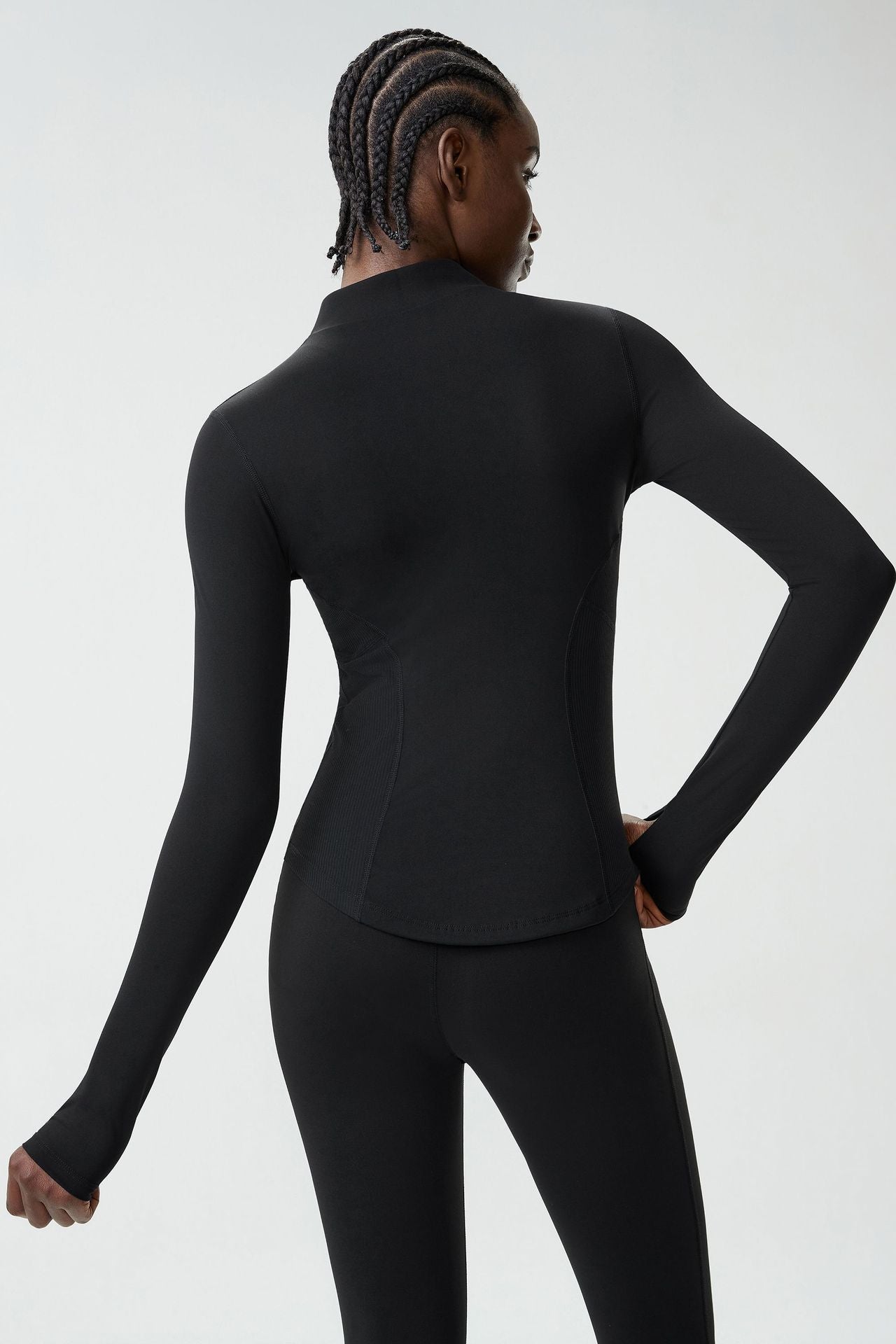 01/2026 Vêtements de yoga grande taille à manches longues pour femmes, veste de sport à fermeture éclair séchage rapide, haut de sport de fitness à manches longues