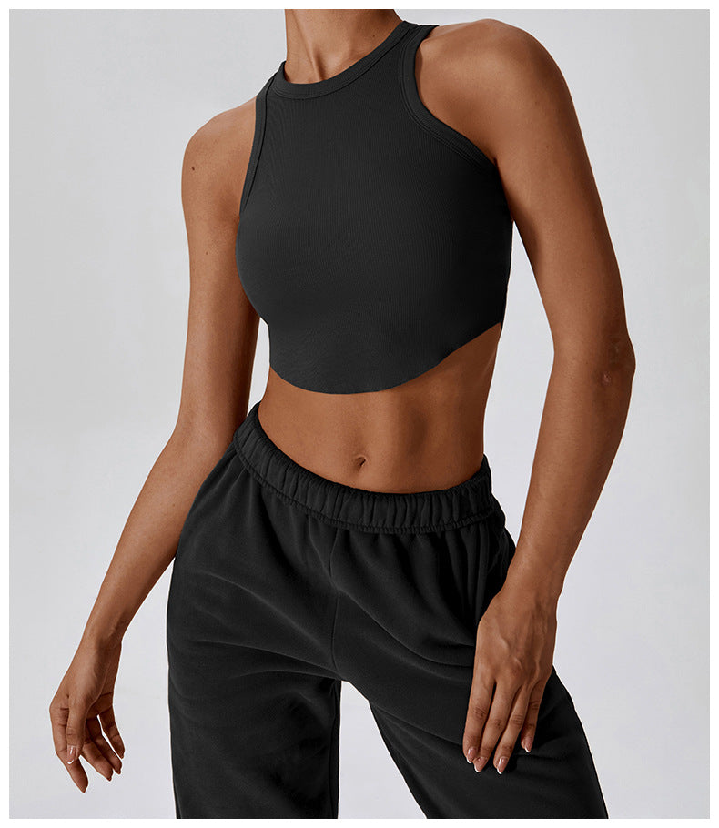 23.08 tight-fitting yoga clothing breathable sports vest I-shaped t-shirt with sleeveless fitness top female 8188