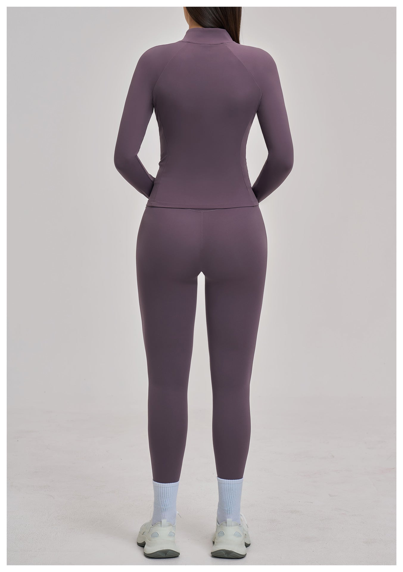 03/2026 Women's outdoor cycling and running sports three-piece set with brushed zipper, 4520