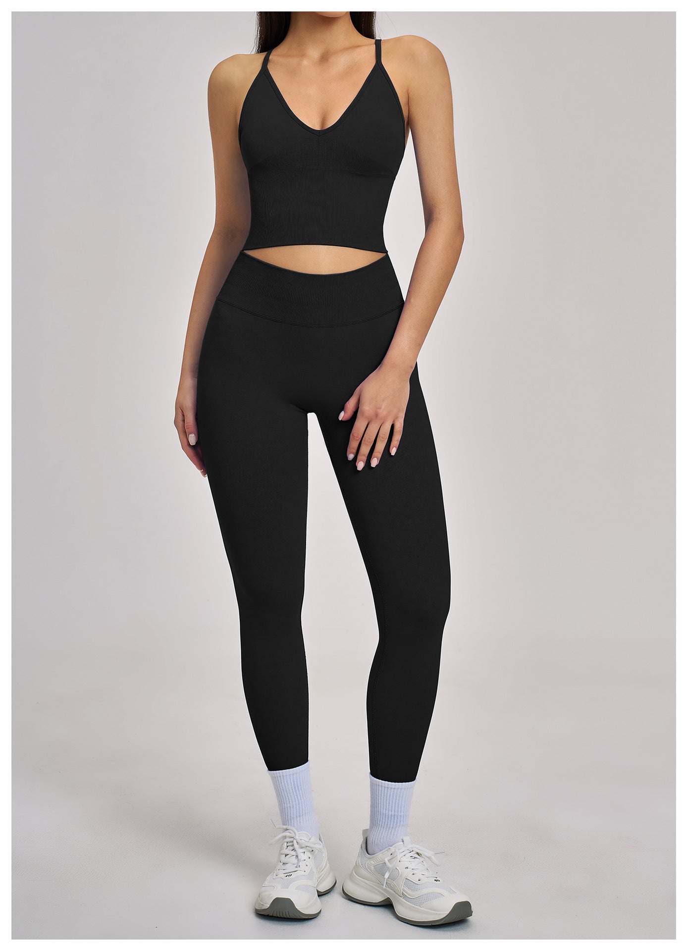 03/2026 Wholesale FOUREGG #5518 Seamless Sets: High-impact Racerback & Naked-feel. Performance gear for 2026 Pickleball & Gym.