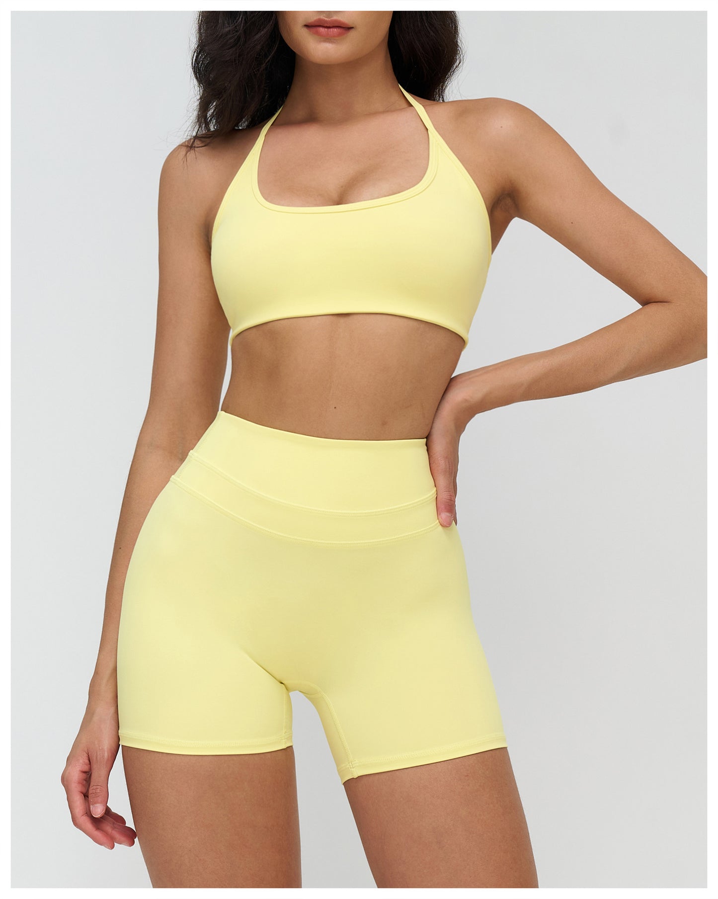 12/2025 European and American brushed yoga bra, neck-hanging hollow beauty back bra, fitness running sports underwear for women 3109