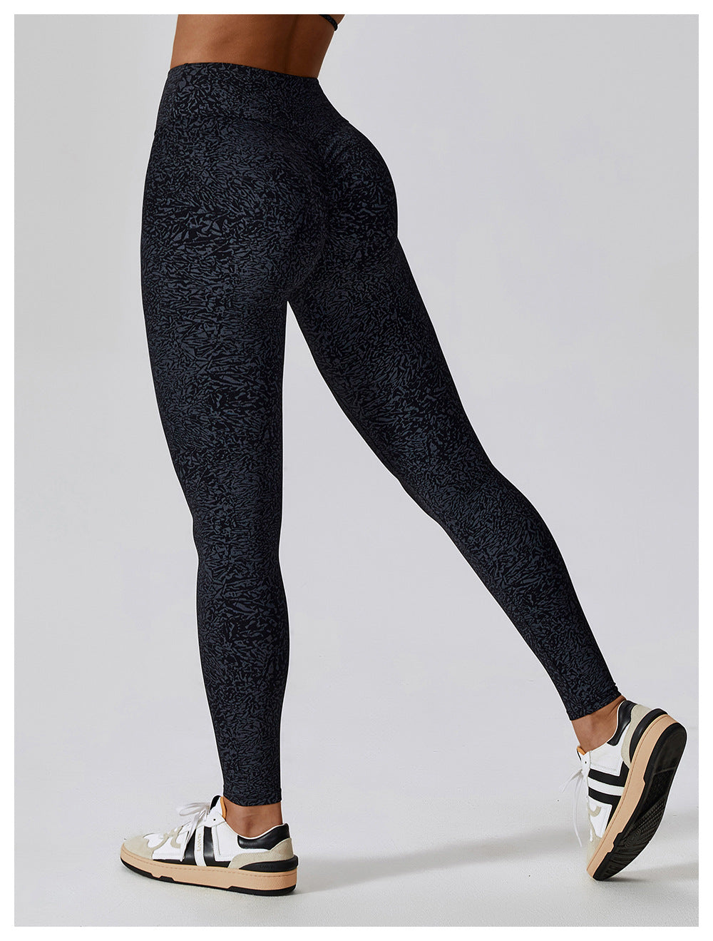 23.07 Camouflage printed high-waisted yoga pants belly-holding hip-lifting running sports quick-drying fitness pants 8256