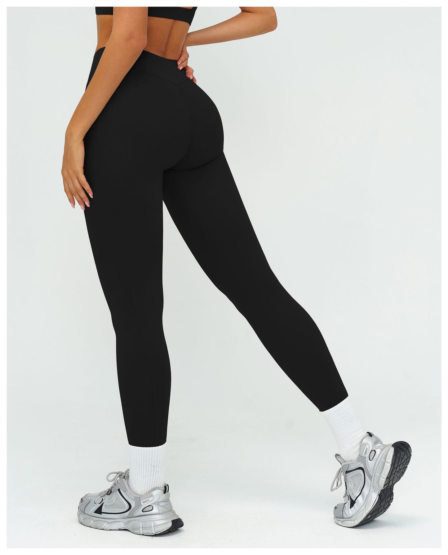 12/2025 Pantalones largos de yoga, cepillados, de cintura alta, fruncidos, ajustados, para deportes al aire libre, correr, fitness, 9313