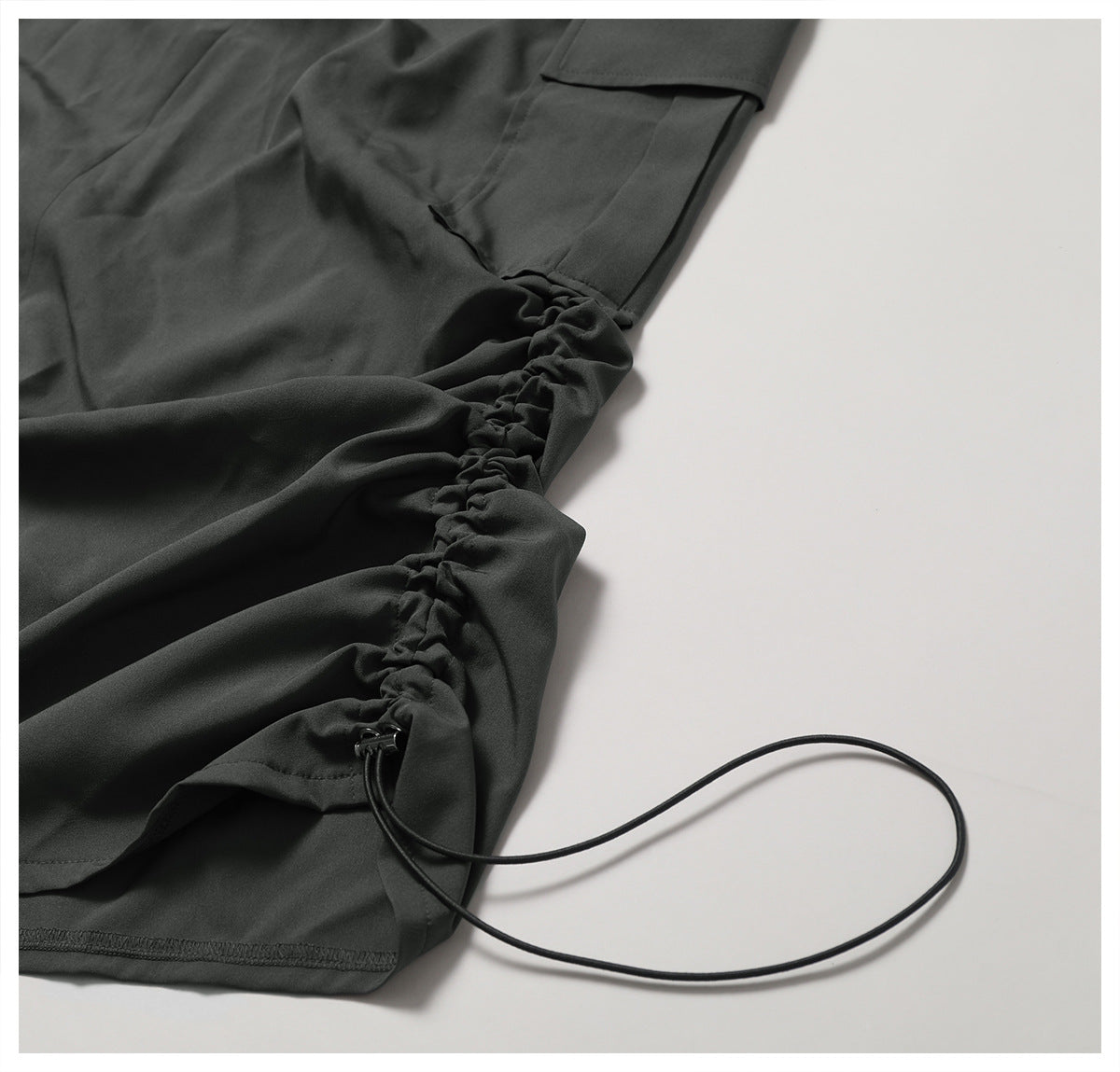 23.07 retro tooling skirt waist sports casual skirt mid-length all-match tooling pocket skirt 8336