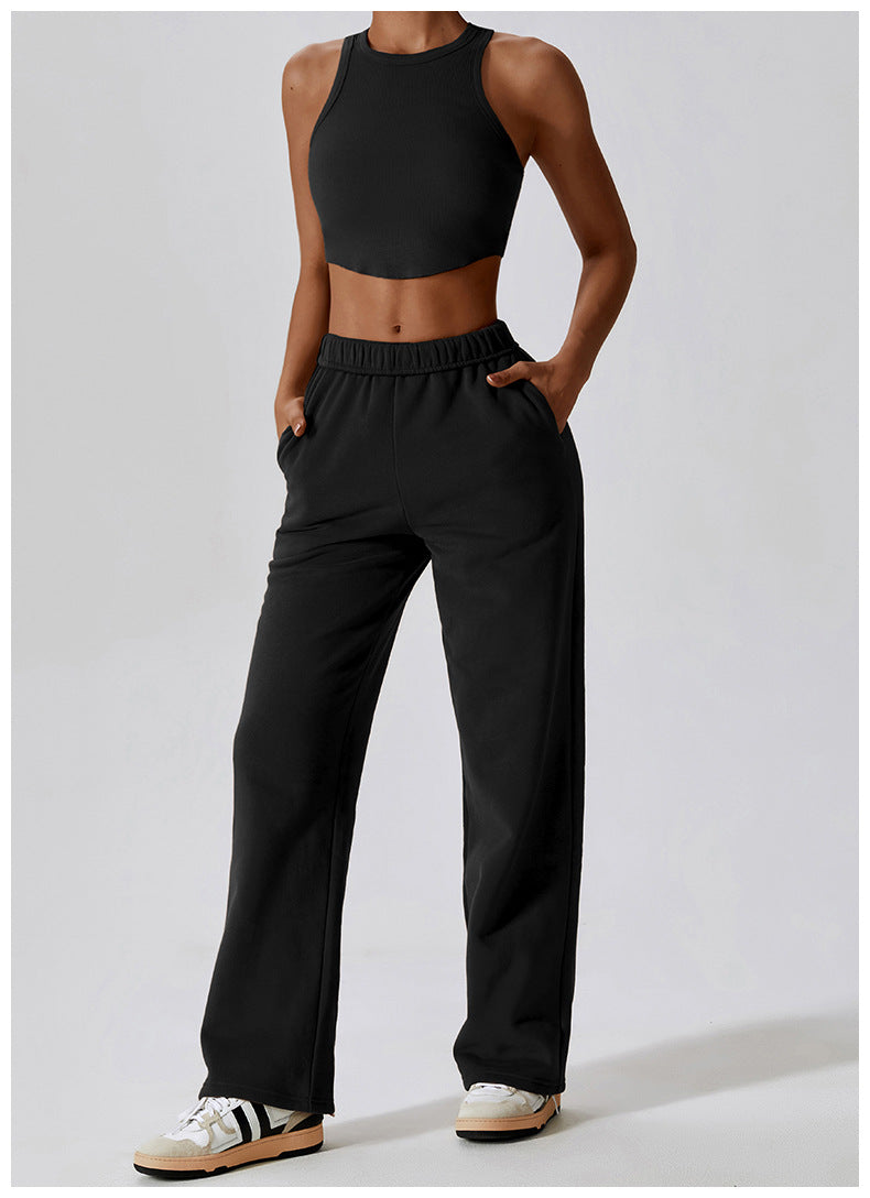 23.08 tight-fitting yoga clothing breathable sports vest I-shaped t-shirt with sleeveless fitness top female 8188