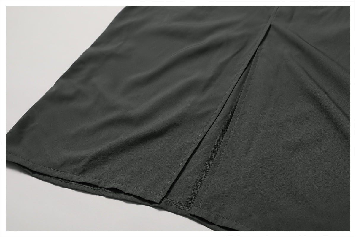 23.07 retro tooling skirt waist sports casual skirt mid-length all-match tooling pocket skirt 8336