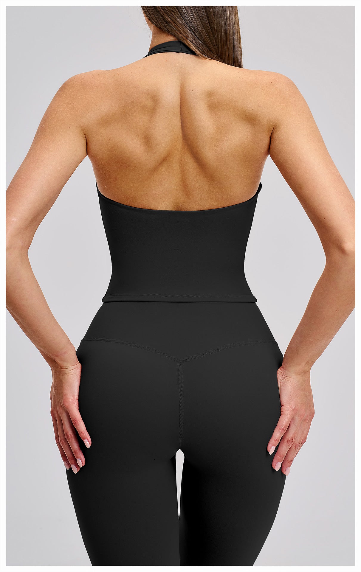 03/2026 V-neck European and American style yoga vest with padded chest, high elasticity, hollow design, outdoor beautiful back, fitness sports vest for women, 4201