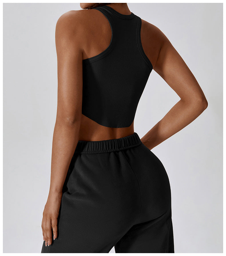 23.08 tight-fitting yoga clothing breathable sports vest I-shaped t-shirt with sleeveless fitness top female 8188