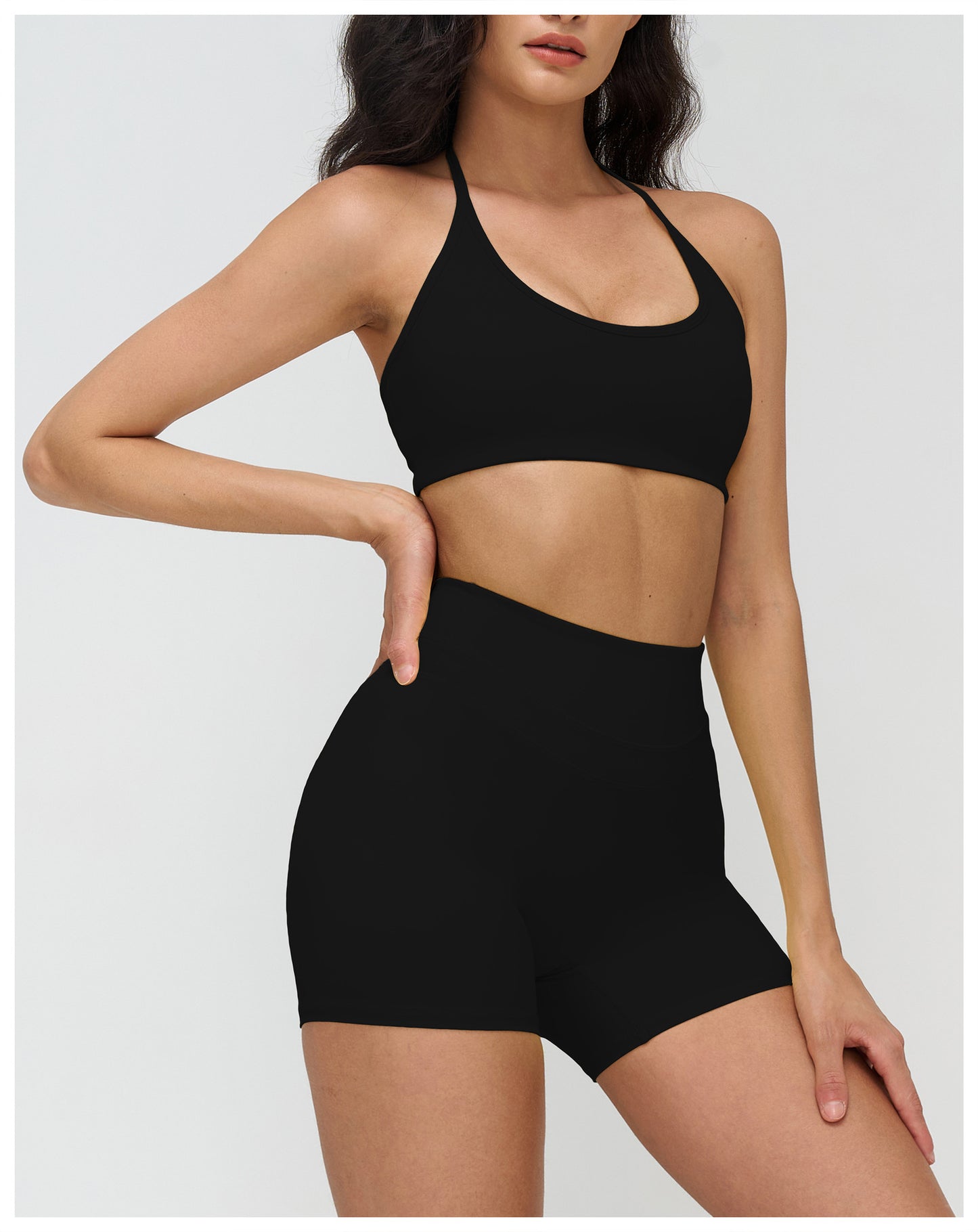 12/2025 European and American brushed yoga bra, neck-hanging hollow beauty back bra, fitness running sports underwear for women 3109