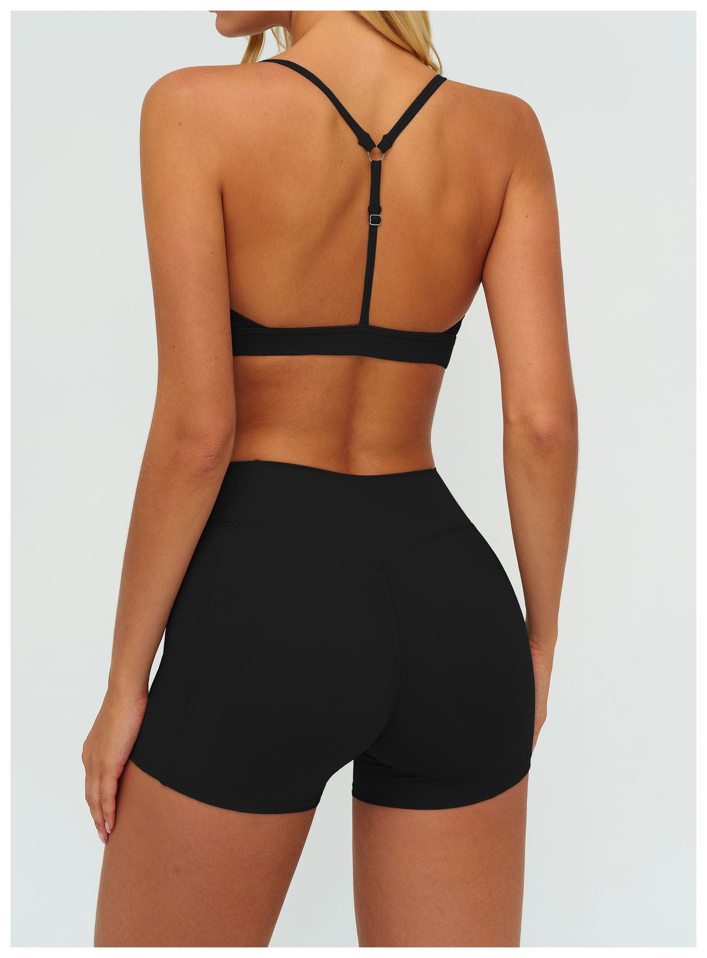 12/2025 Sujetador de yoga con cuello en V cepillado y espalda en forma de Y, sujetador deportivo ajustable, sujetador deportivo para fitness y correr 9313 -