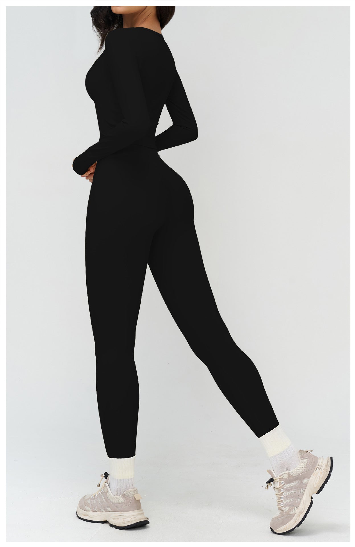 12/2025 Brushed yoga long-sleeved V-neck T-shirt, tight casual yoga wear, outdoor running and fitness sport top 3109 -