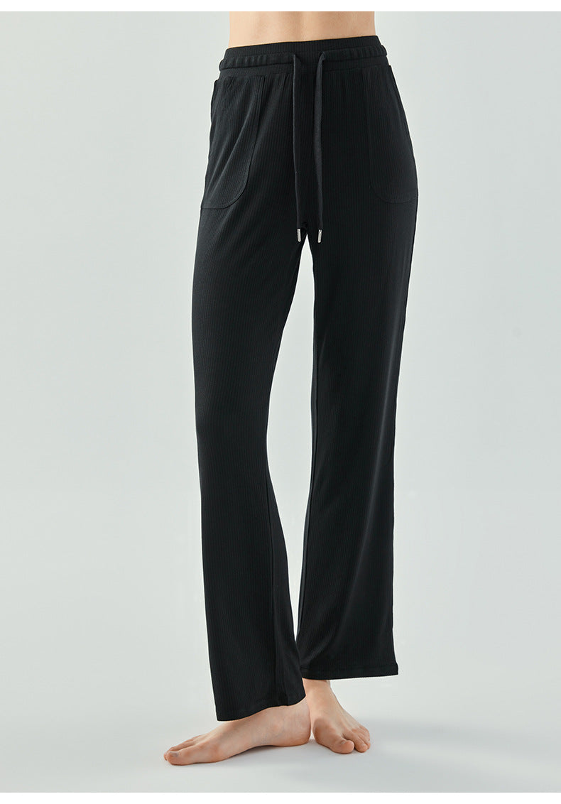 2023.08  sports pants women's high-waist casual loose straight wide-leg pants drape quick-drying dance aerobics fitness pants