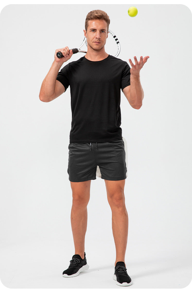 FOUREGG 23.07 Men's camouflage training shorts quick-drying breathable belt towel buckle loose casual running sports fitness pants D13004