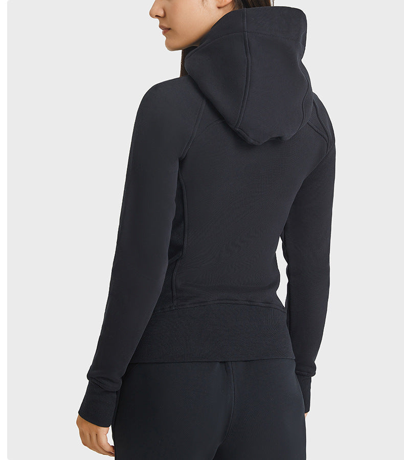 08/2024 update colors 2023.09 SCA's new thick warm hooded sport jacket for women's outdoor casual yoga workout jacket