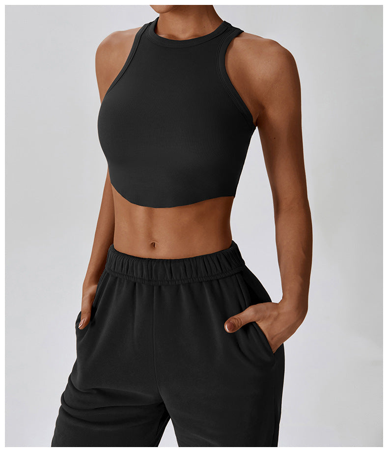 23.08 tight-fitting yoga clothing breathable sports vest I-shaped t-shirt with sleeveless fitness top female 8188