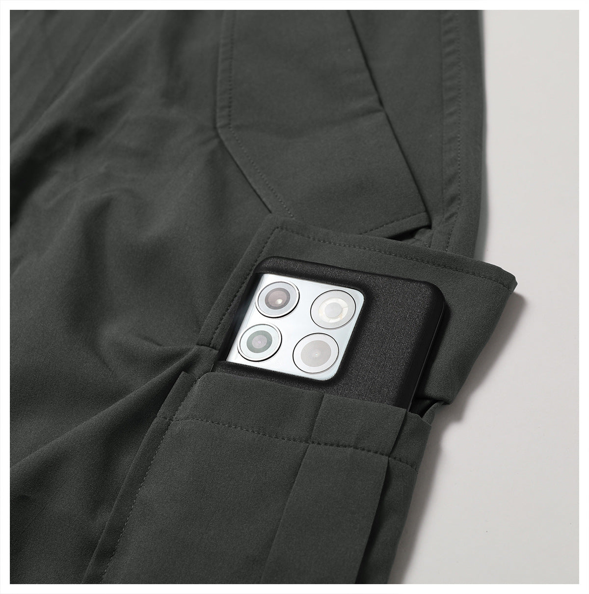 23.07 retro tooling skirt waist sports casual skirt mid-length all-match tooling pocket skirt 8336