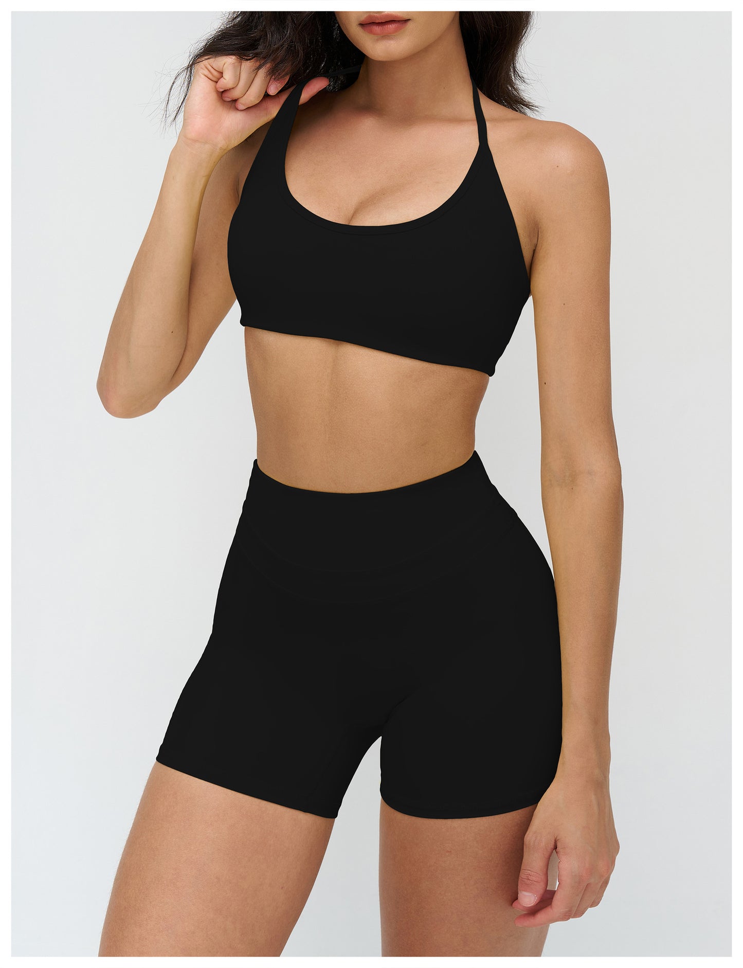 12/2025 European and American brushed yoga bra, neck-hanging hollow beauty back bra, fitness running sports underwear for women 3109