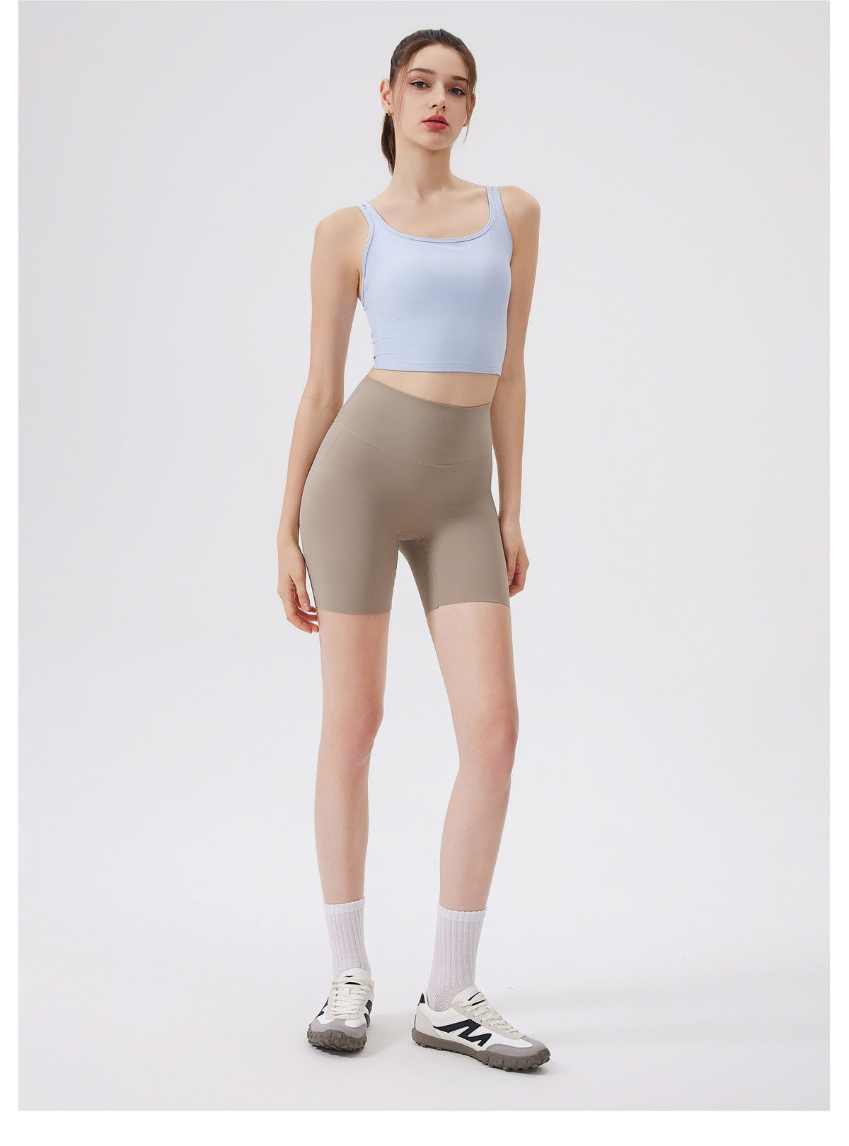 12/2025  fouregg One-Size-Fits-All Yoga Shorts Nude-Feel High-Waist Gym Biker Shorts DK3231