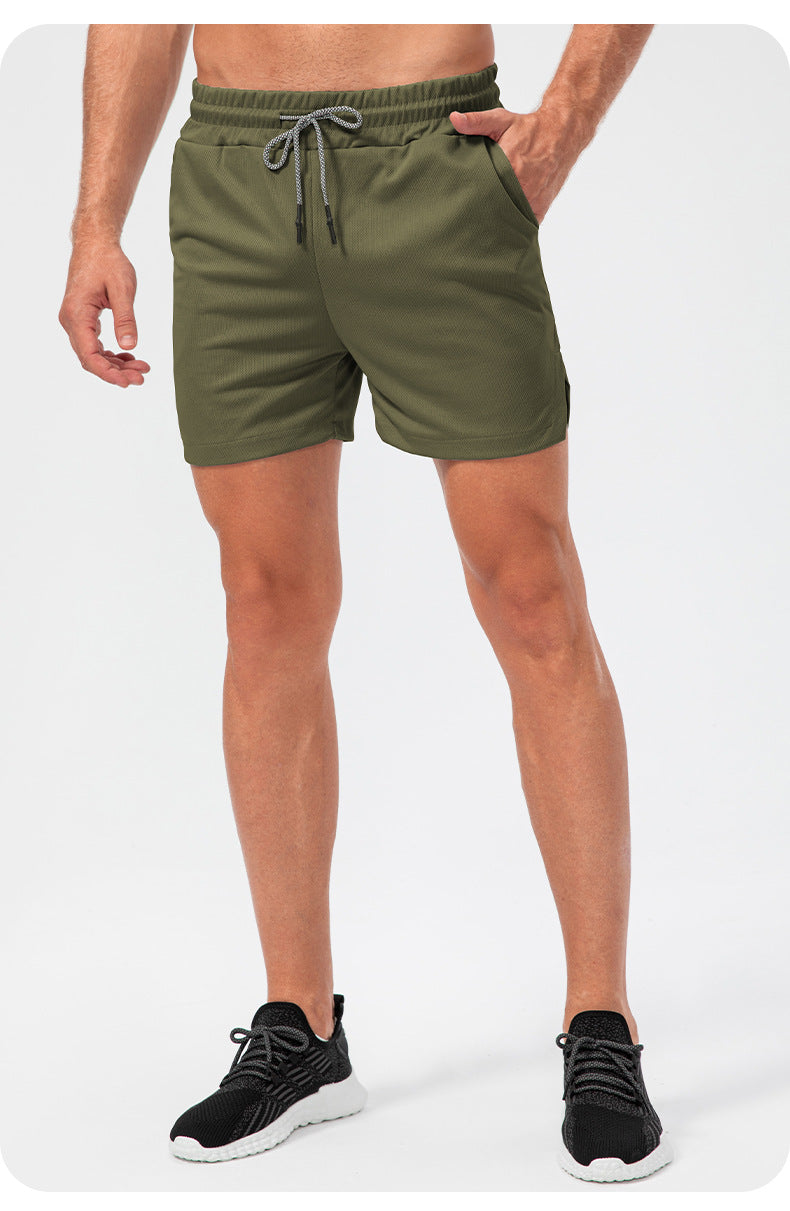 FOUREGG 23.07 Men's camouflage training shorts quick-drying breathable belt towel buckle loose casual running sports fitness pants D13004