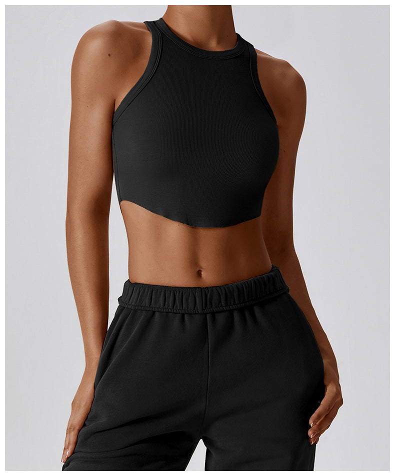 23.08 tight-fitting yoga clothing breathable sports vest I-shaped t-shirt with sleeveless fitness top female 8188