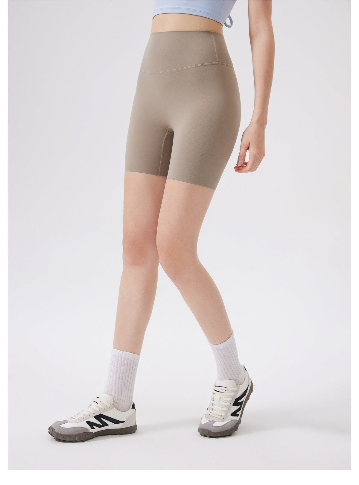 12/2025  fouregg One-Size-Fits-All Yoga Shorts Nude-Feel High-Waist Gym Biker Shorts DK3231