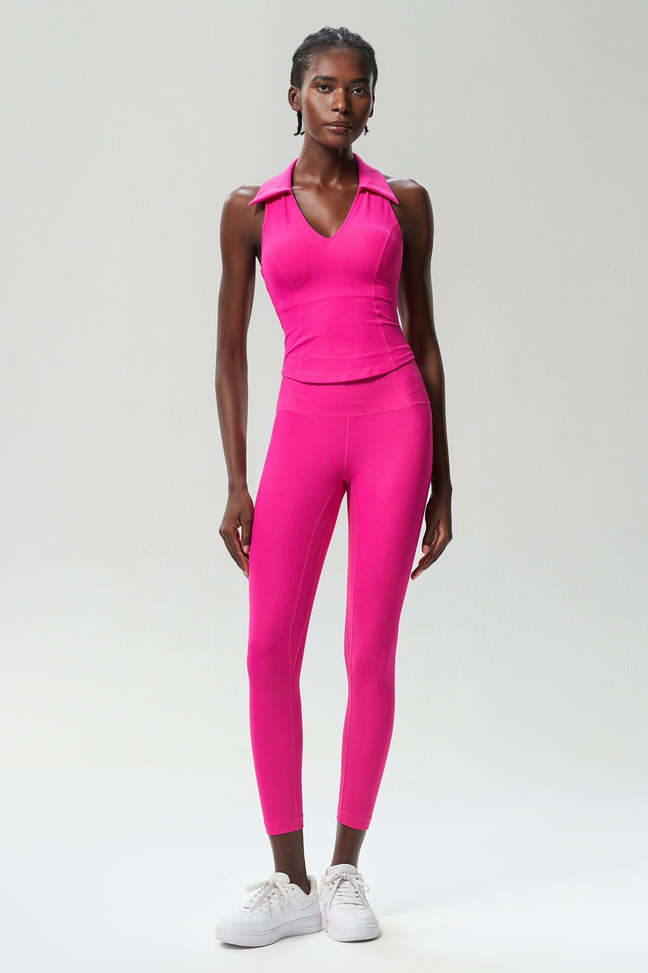 09/2024 Cross-border latex water drop cup V-neck fitness sports tops for women shockproof quick-drying large size running yoga tennis clothes