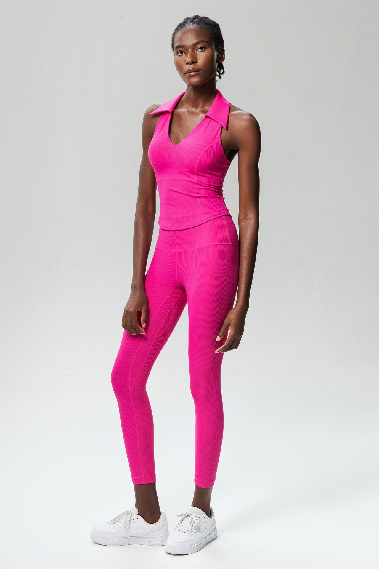 09/2024 Cross-border latex water drop cup V-neck fitness sports tops for women shockproof quick-drying large size running yoga tennis clothes