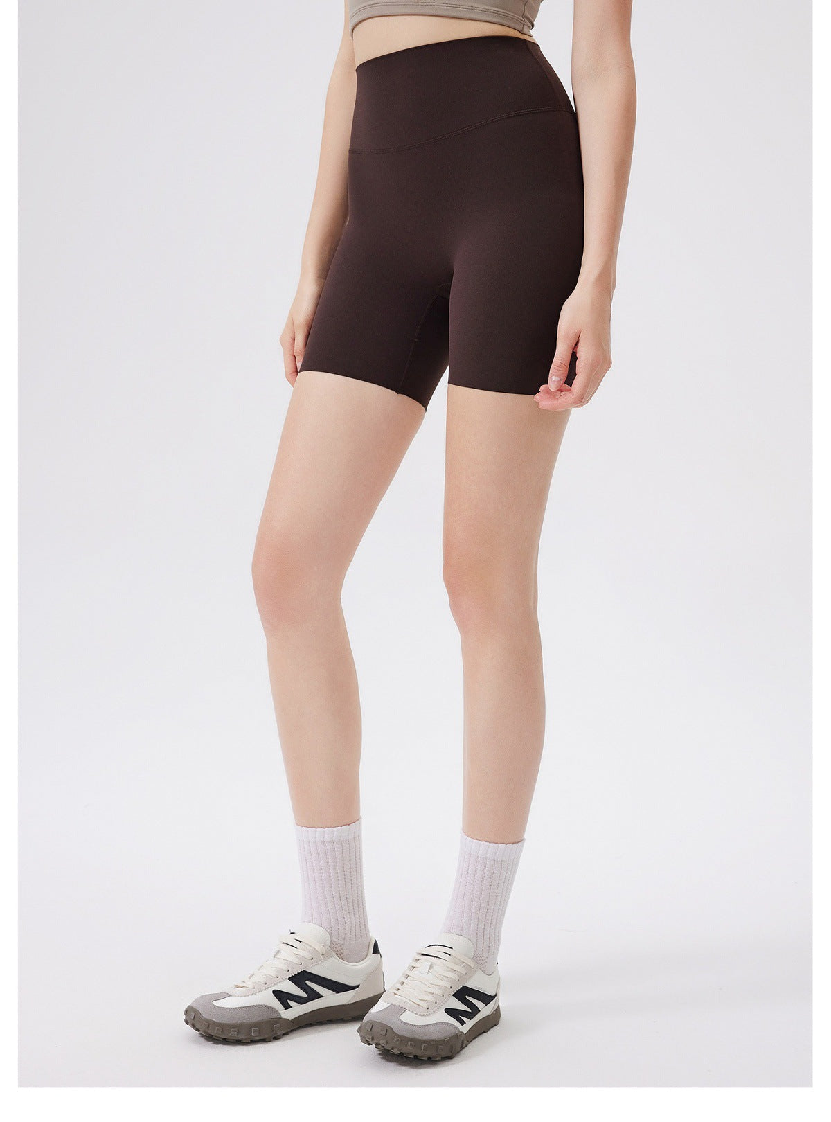 12/2025  fouregg One-Size-Fits-All Yoga Shorts Nude-Feel High-Waist Gym Biker Shorts DK3231