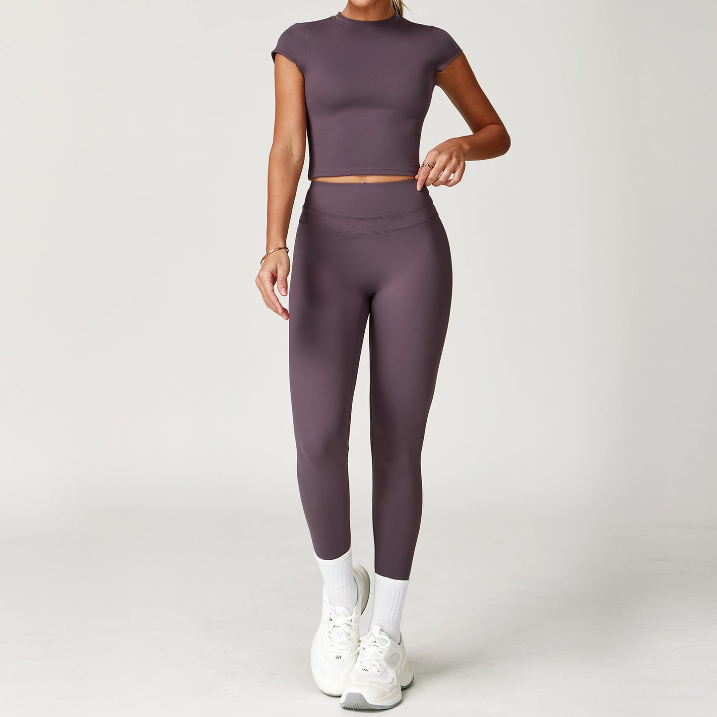 LINK-3 07/2024 Tight back yoga suit elastic high waist fitness suit female running fitness sports suit 8863