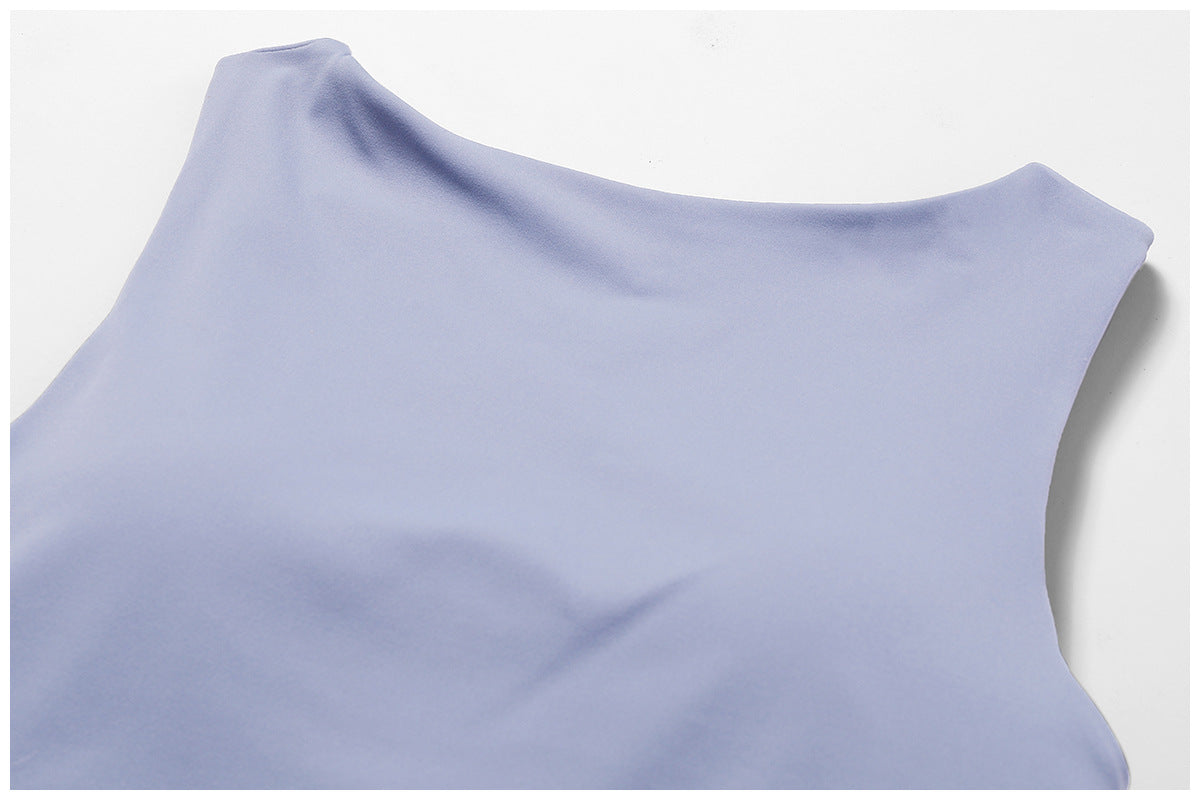 03/2024 Spring nude tight-fitting back yoga suit running sports suit for women breathable quick-drying fitness clothes 8516