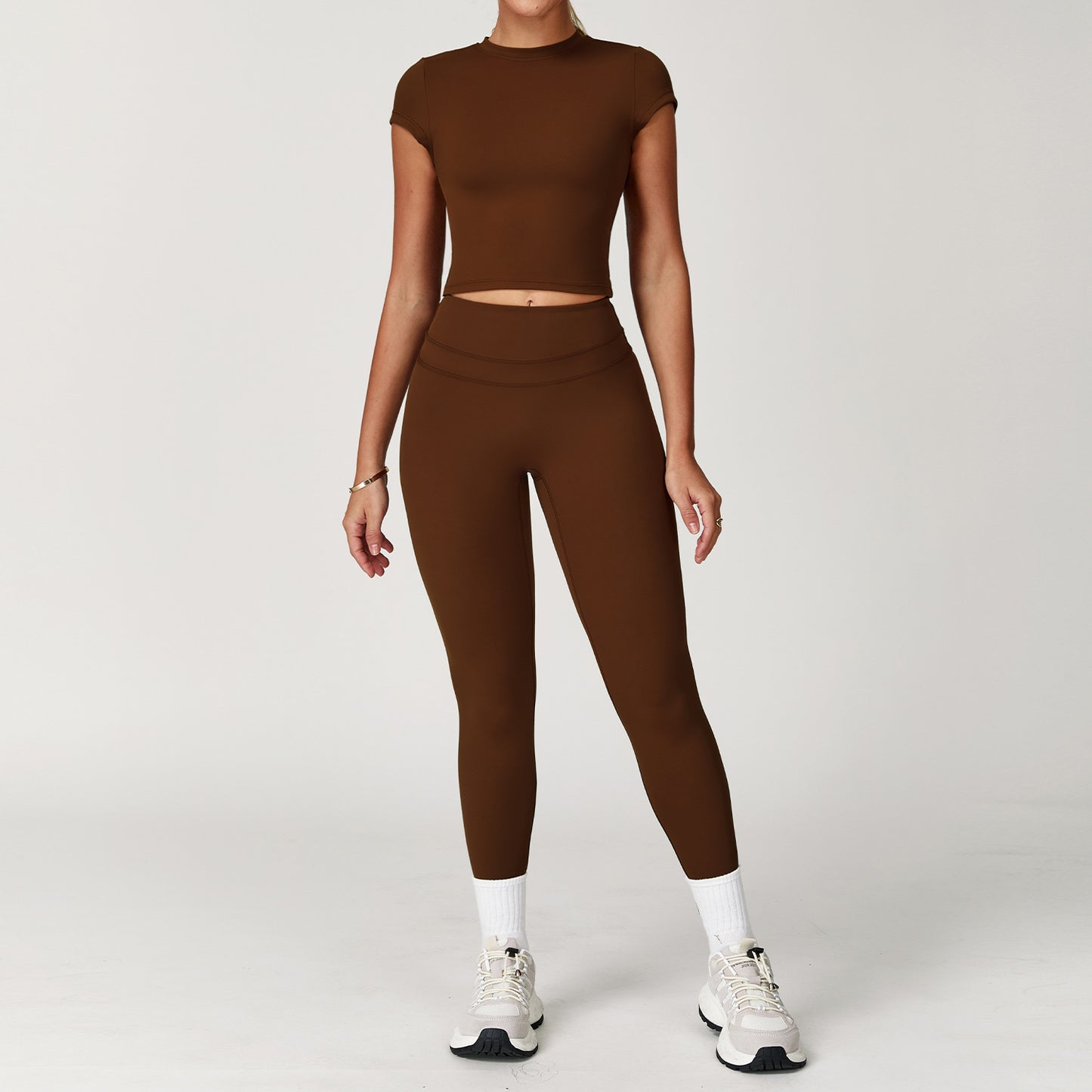 LINK-3 07/2024 Tight back yoga suit elastic high waist fitness suit female running fitness sports suit 8863