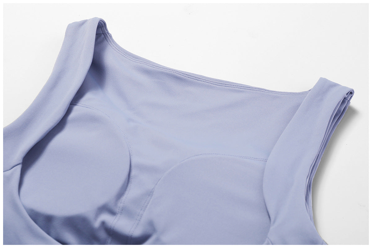 03/2024 Spring nude tight-fitting back yoga suit running sports suit for women breathable quick-drying fitness clothes 8516