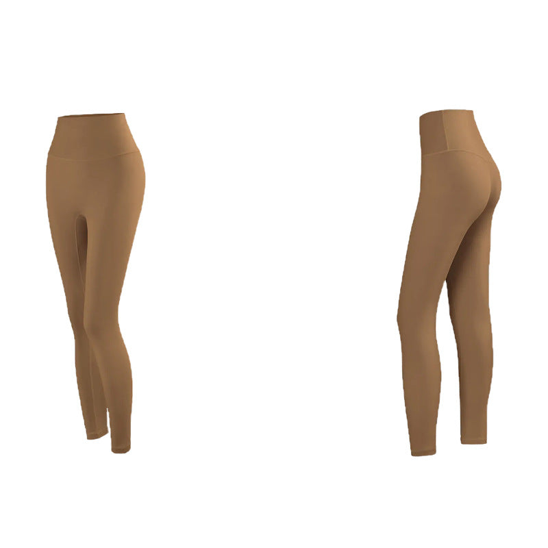 08/2024 Link-3 XY1237 update 51 colors Spring and summer yoga pants brushed sports fitness pants women's nude high waist hip-lifting abdomen high-end yoga clothing tights