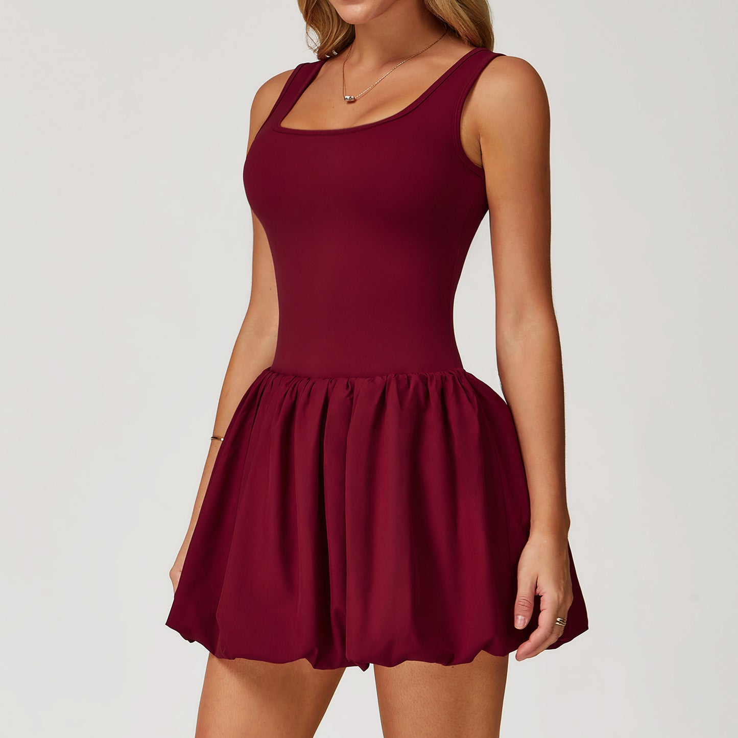 12/2024 Fake two-piece sports dress for women, anti-exposure bottoming, outdoor running fitness tennis skirt 4001