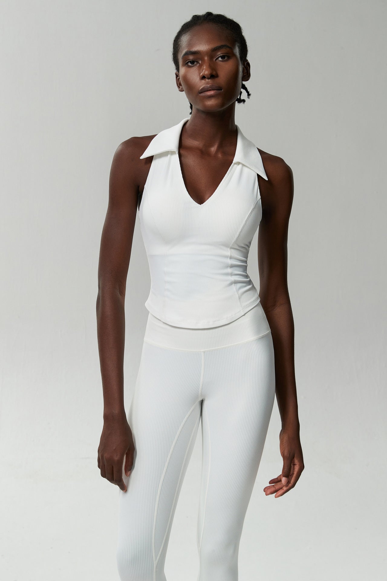 09/2024 Cross-border latex water drop cup V-neck fitness sports tops for women shockproof quick-drying large size running yoga tennis clothes