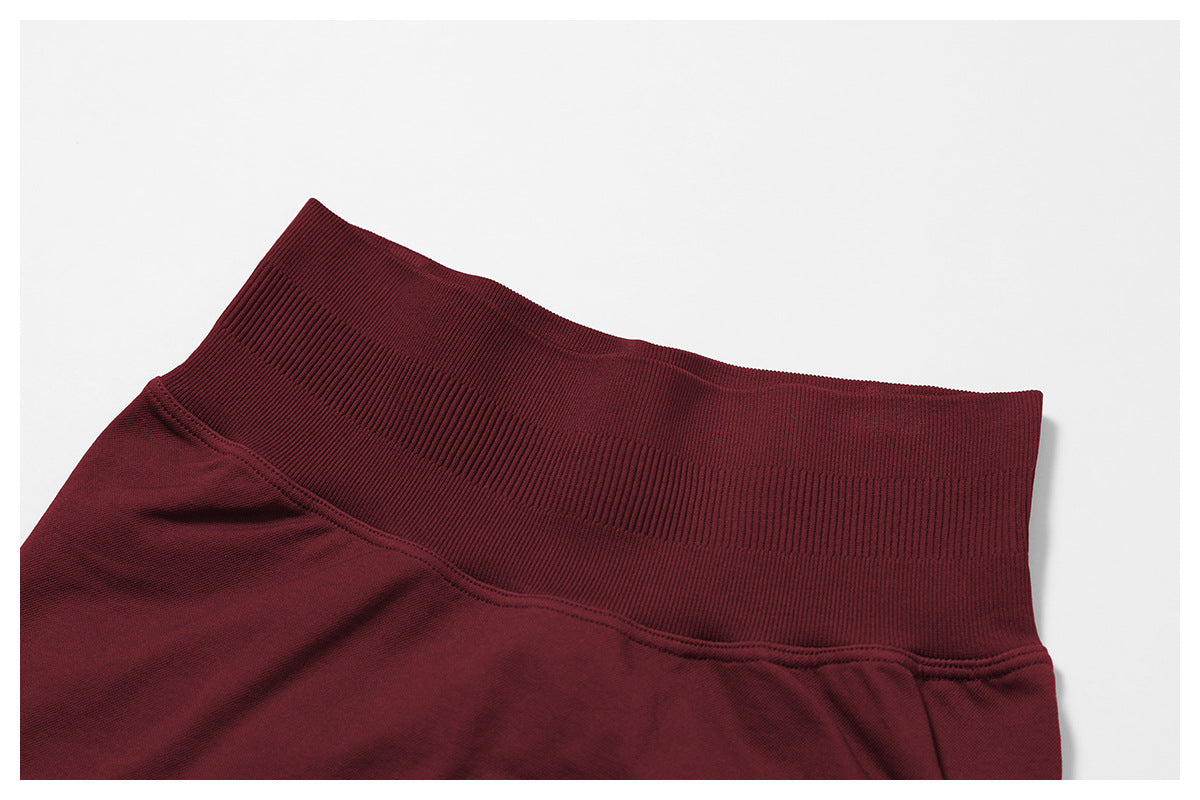 03/2026 Seamless stand-up collar zipper yoga set, windproof, slim fit, warm top, sports running set 7755