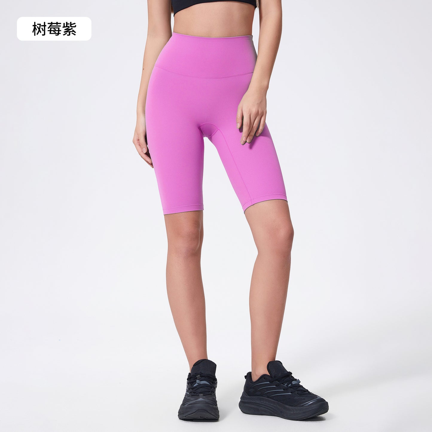 02/2025 Summer new nude high-waisted hip lift pocket yoga pants running fitness sports skinny quarter pants women DK184