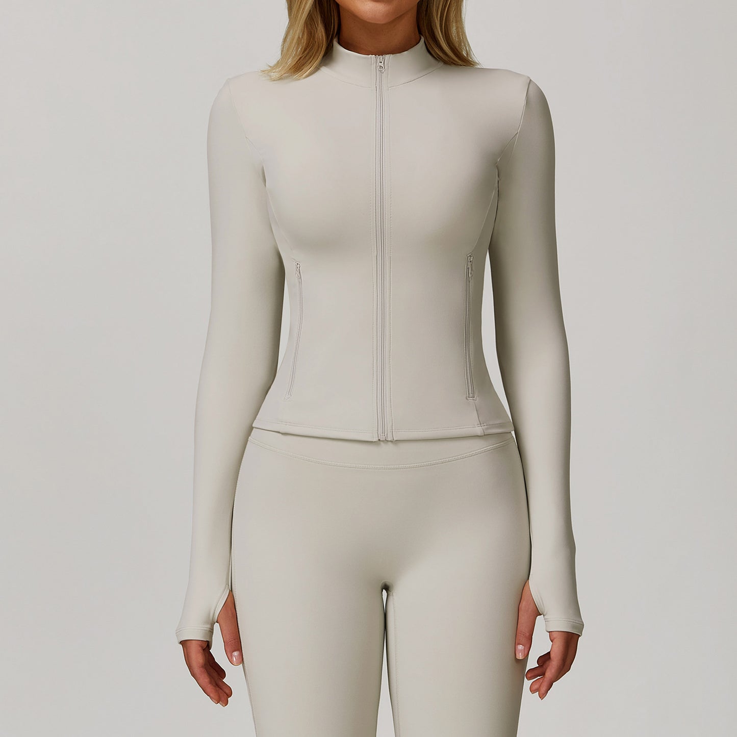 10/2024 Autumn and winter zipper long sleeve quick-drying yoga clothes outdoor leisure tops training running sports fitness clothes 9000