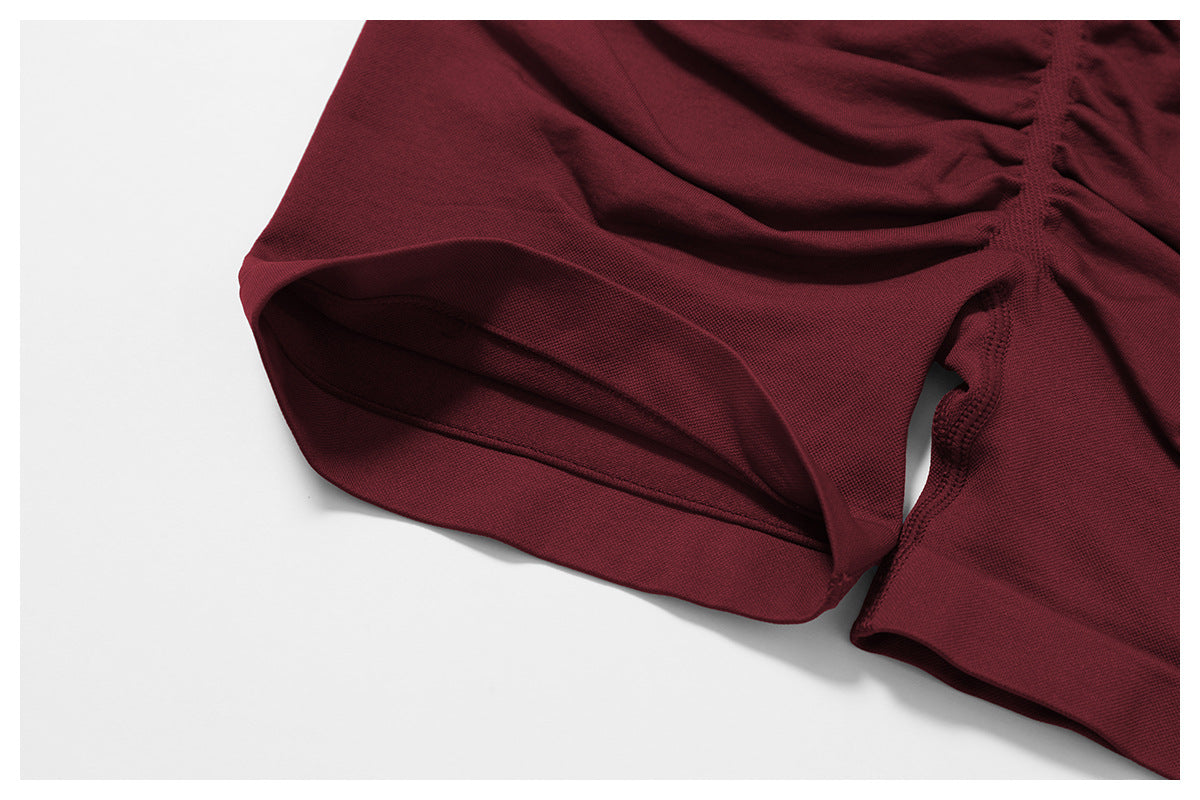 03/2026 Seamless stand-up collar zipper yoga set, windproof, slim fit, warm top, sports running set 7755