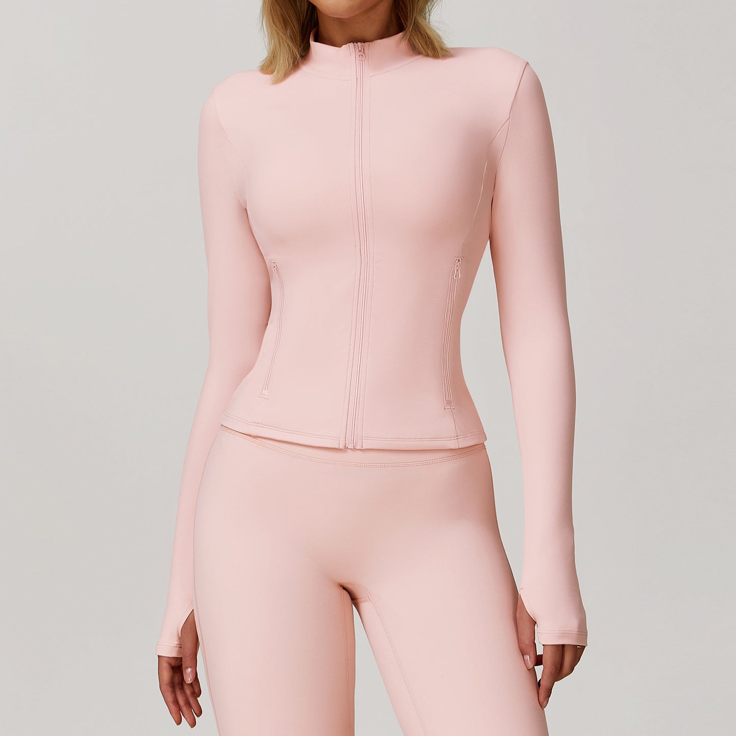 10/2024 Autumn and winter zipper long sleeve quick-drying yoga clothes outdoor leisure tops training running sports fitness clothes 9000