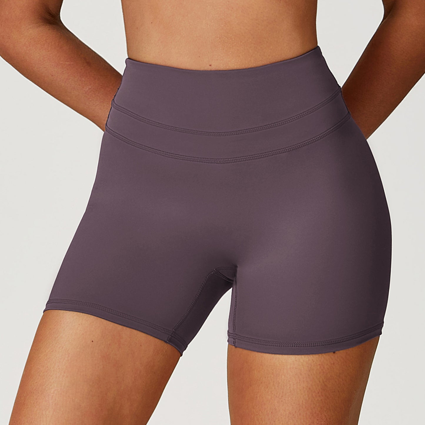 07/2024 Sanded tight yoga shorts elastic high waist peach hip running fitness shorts 8863