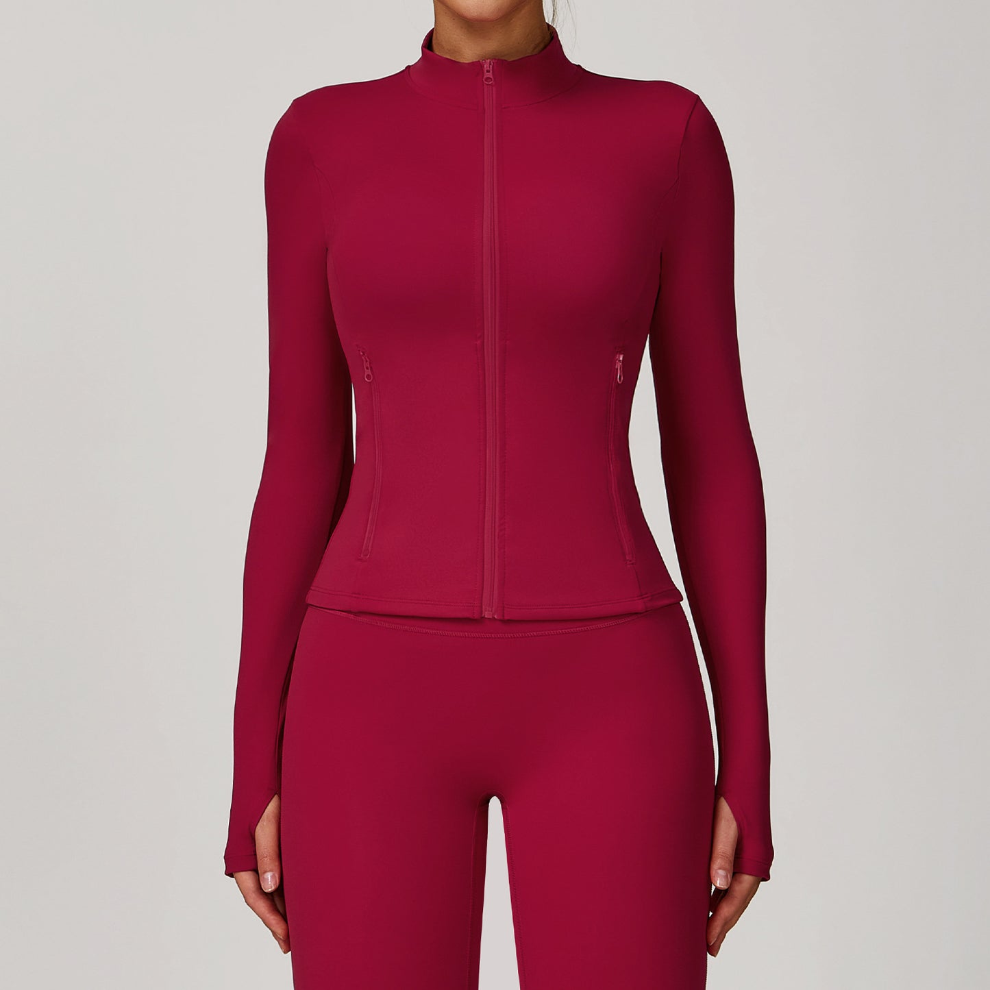 10/2024 Autumn and winter zipper long sleeve quick-drying yoga clothes outdoor leisure tops training running sports fitness clothes 9000