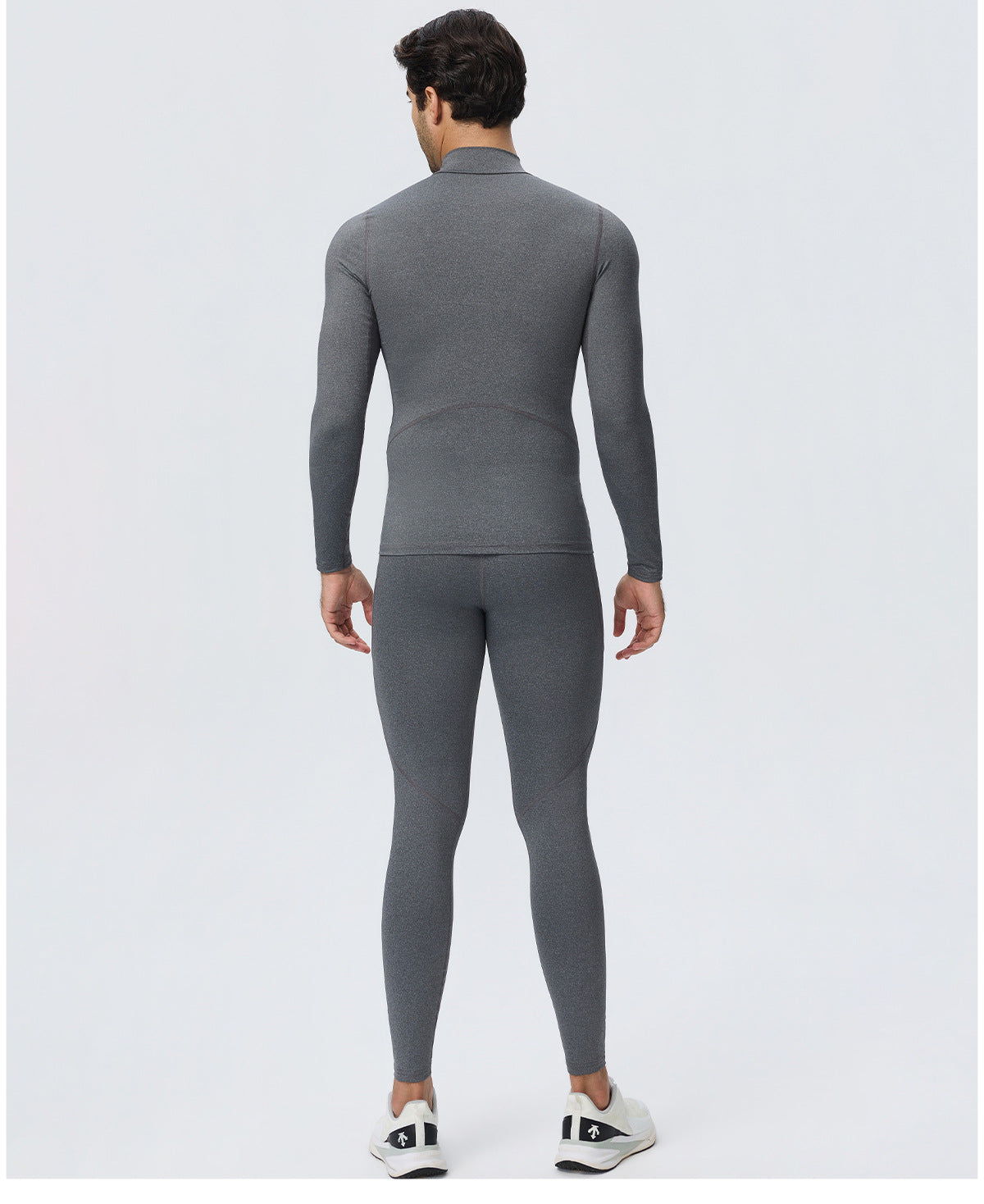 Wholesale Men’s Sculpting Workout Set | High-Stretch Long-Sleeve Shirt & Slim-Fit Gym Pants | fouregg