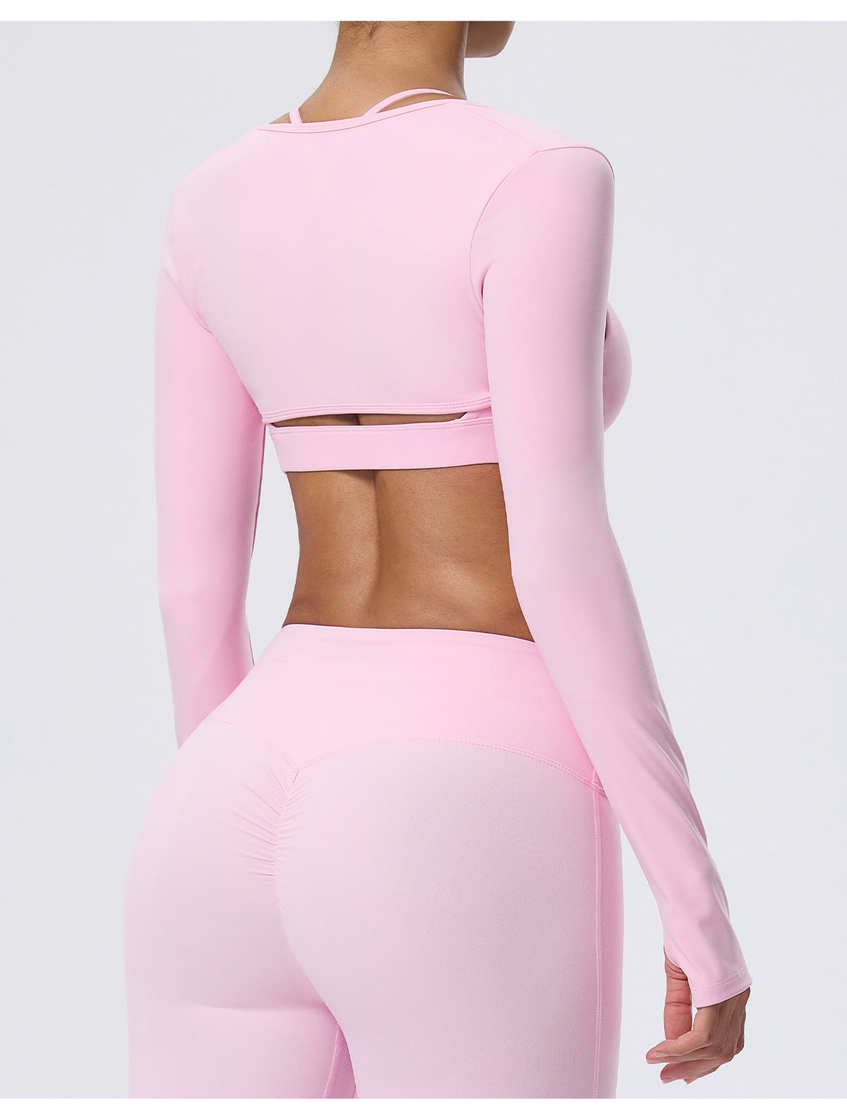 Wholesale Women’s 2-Piece Activewear Set | Bulk Fitted Long-Sleeve Workout & Yoga Wear | fouregg