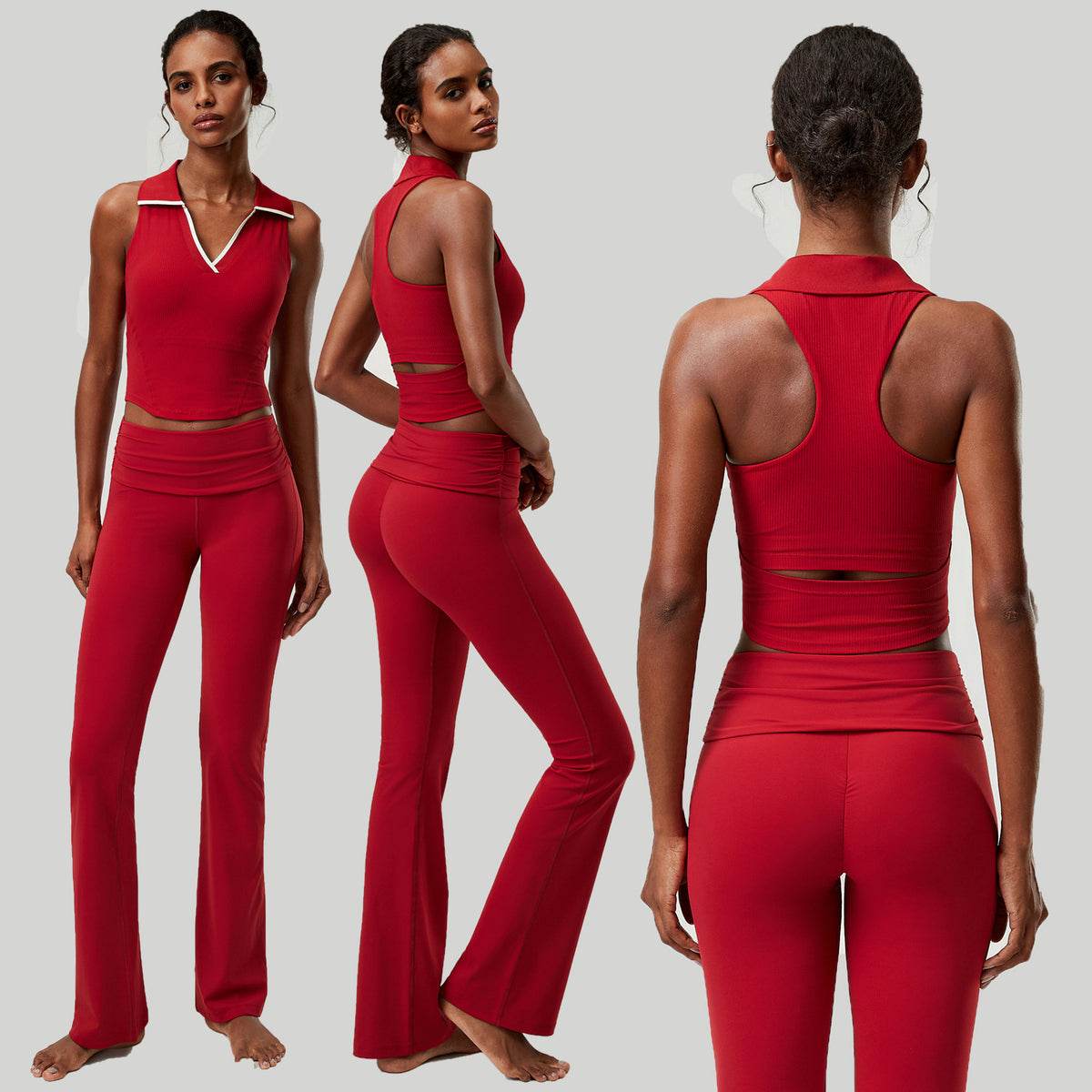 Wholesale Plus Size Women’s 2-Piece Set | Nude-Feel Fitness Wear | fouregg