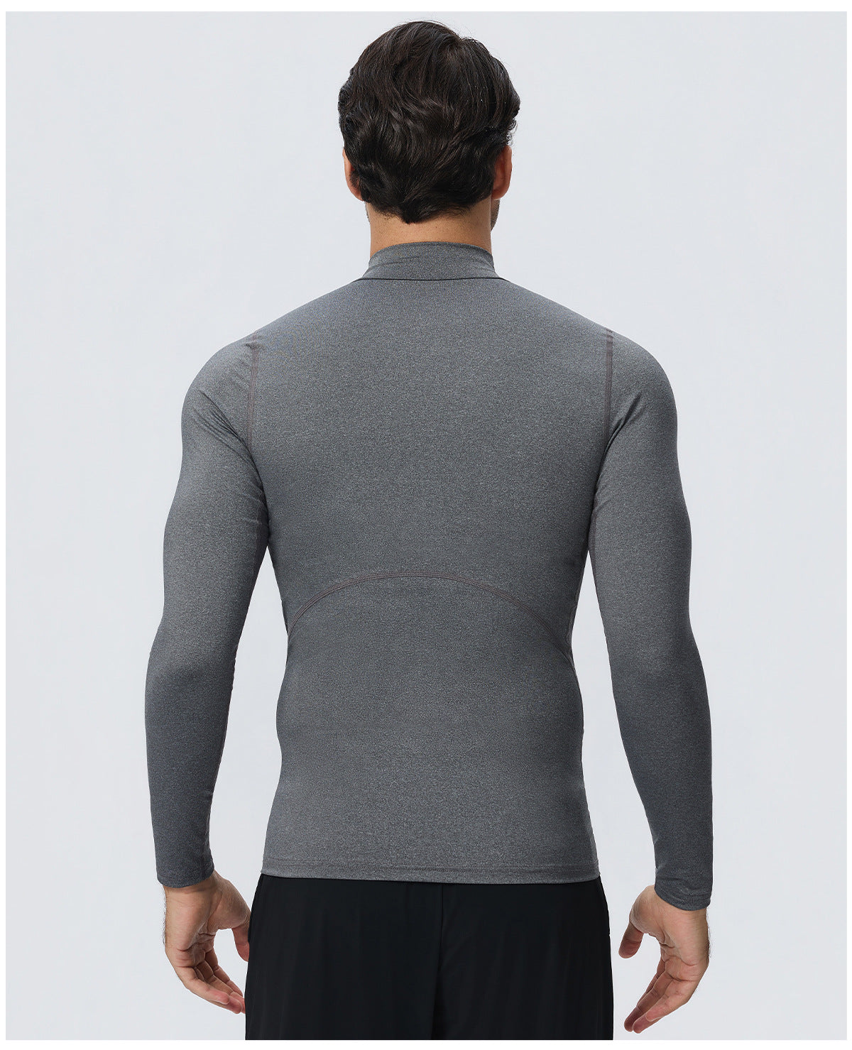 Wholesale Men’s Sculpting Workout Top 61532 | High-Stretch Long Sleeve Fitness Shirt | fouregg