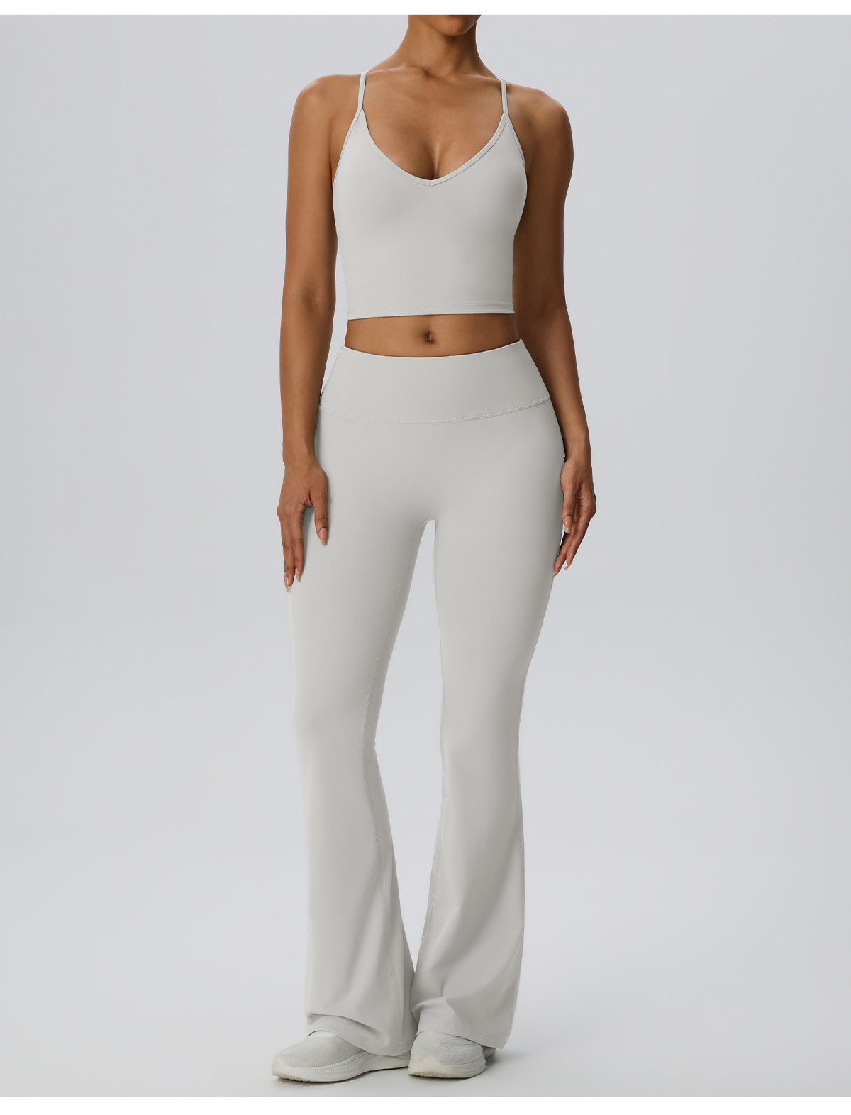Wholesale Women’s Double-Brushed Yoga Set | Bulk Sculpting 2-Piece Fitness Activewear | fouregg