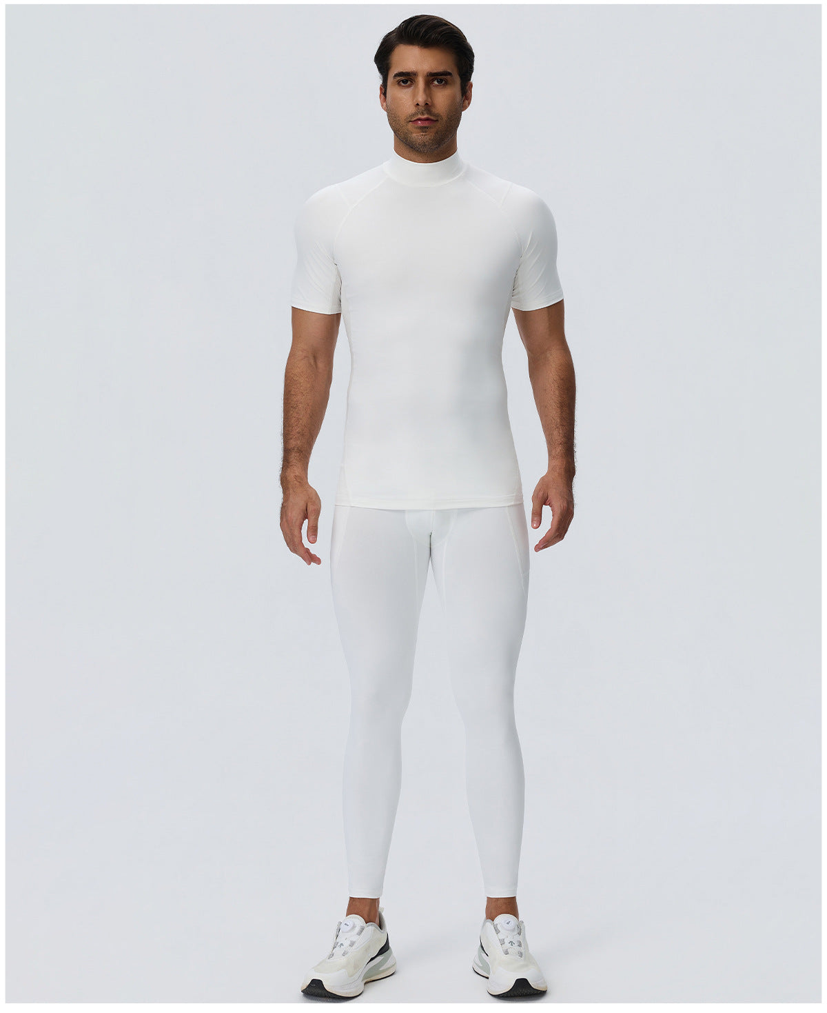 Wholesale Men’s Sculpting Workout Set | High-Stretch T-Shirt & Slim-Fit Fitness Pants | fouregg